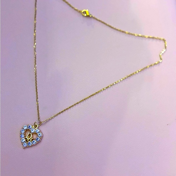 Up cycled Designer Charm Necklace Pre Loved Charm. Color: Light Purple - Picture 4 of 5